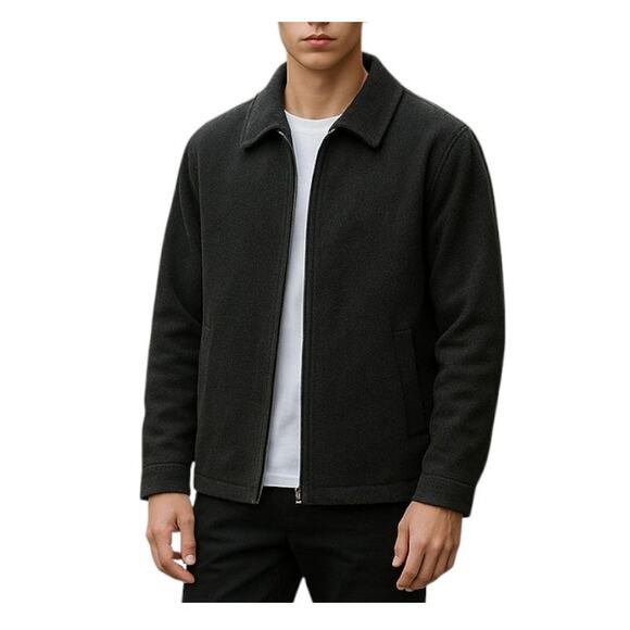Banana Republic Wool Cashmere Bomber Jacket Dark Grey Small - Picture 1 of 6